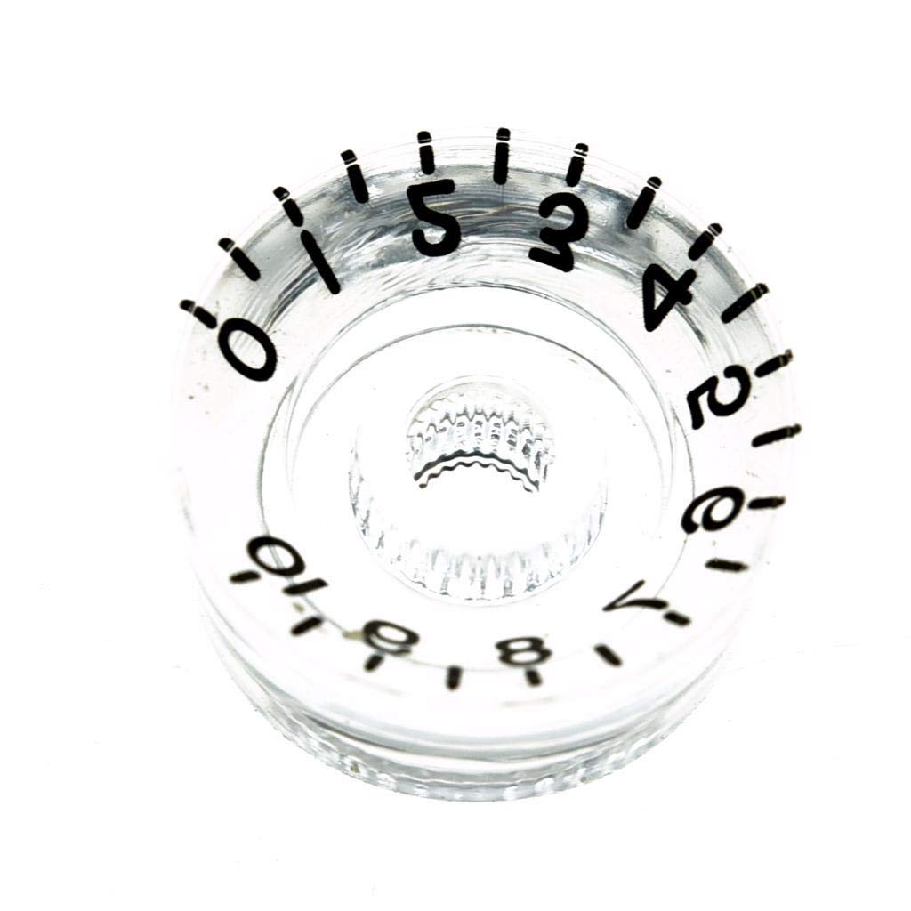 Dopro 4pcs USA(Imperial) LP Guitar Speed Dial Knobs 24 Fine Splines Control Knobs for Gibson Les Paul/CTS Pots Clear